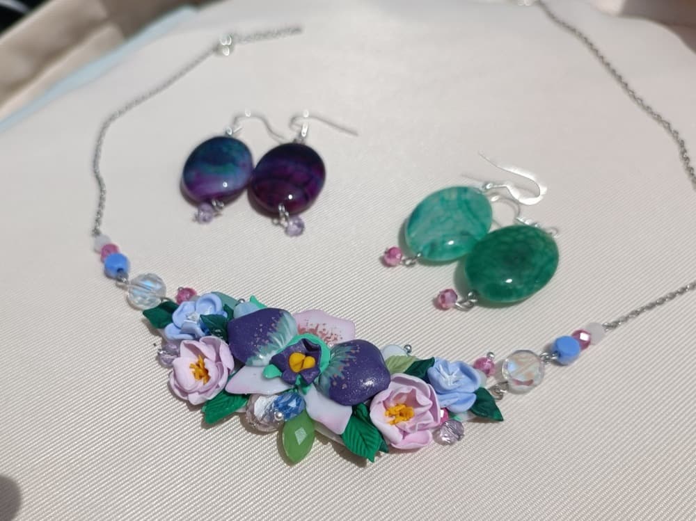 Orchid Bouquet Necklace