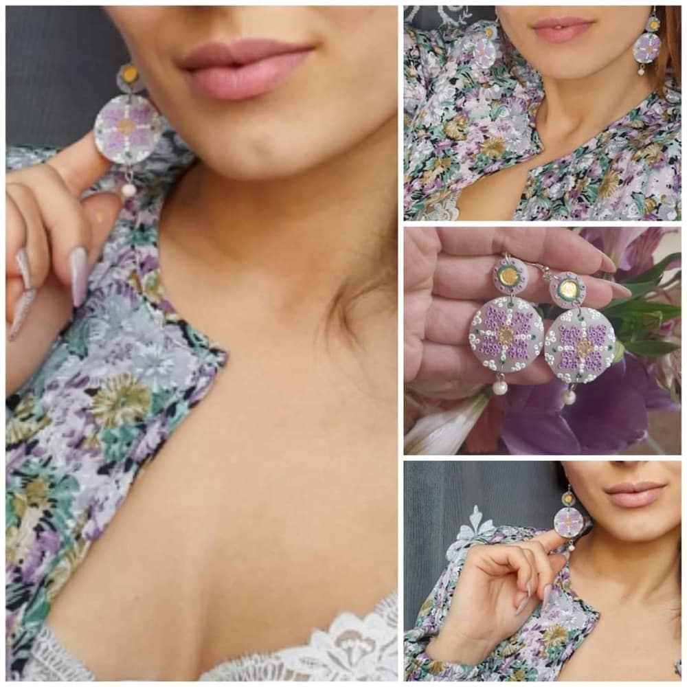 Vyshyvanka Lavender Earrings