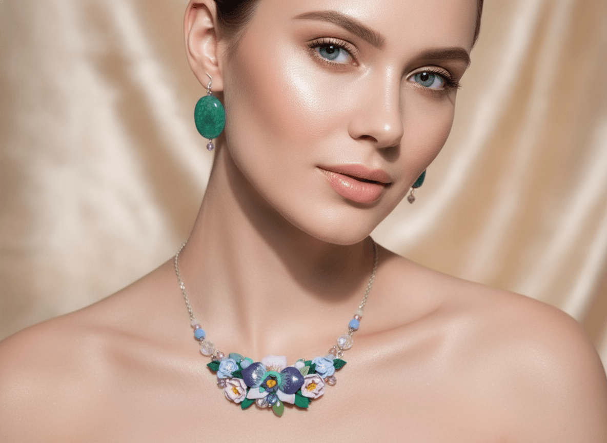 Orchid Bouquet Necklace