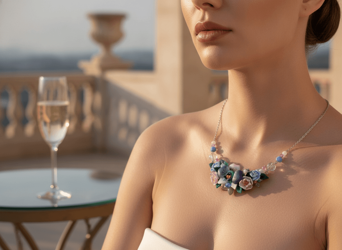 Orchid Bouquet Necklace